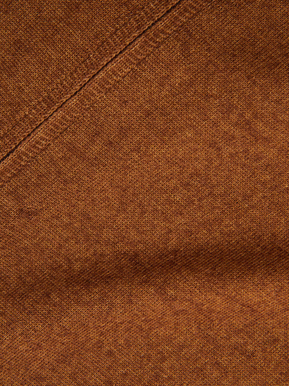 Brauner Full Zip-Pullover