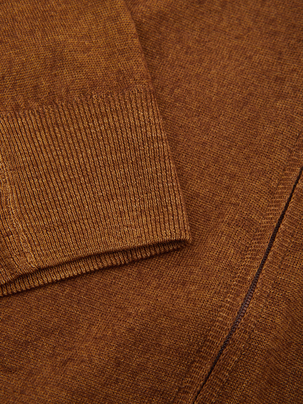 Brauner Full Zip-Pullover