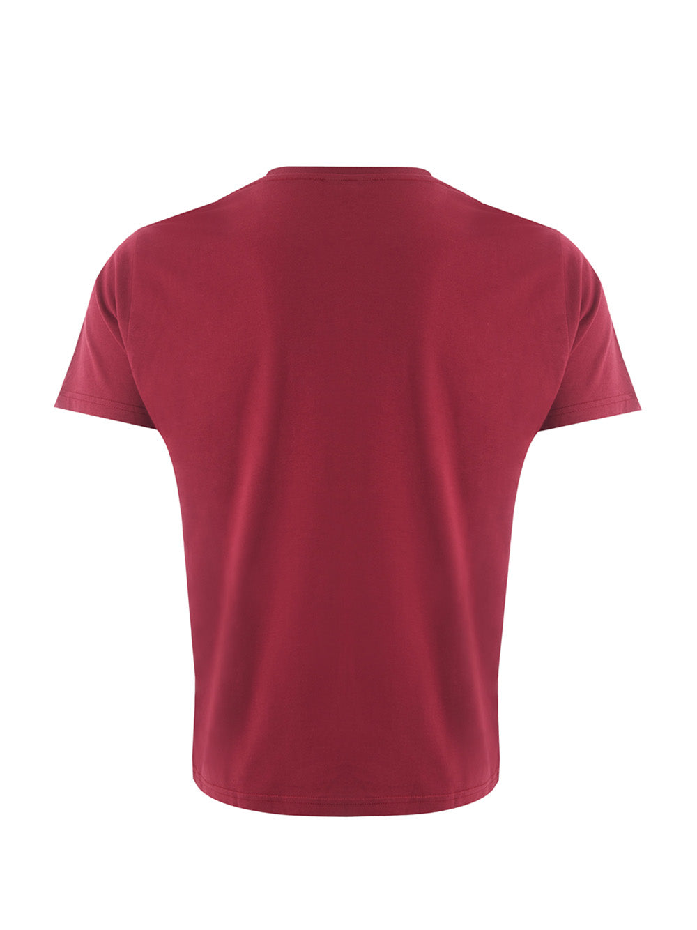 Bordeauxfarbenes T-Shirt aus Baumwolle mit Tiger-Print und schwarzem Logo