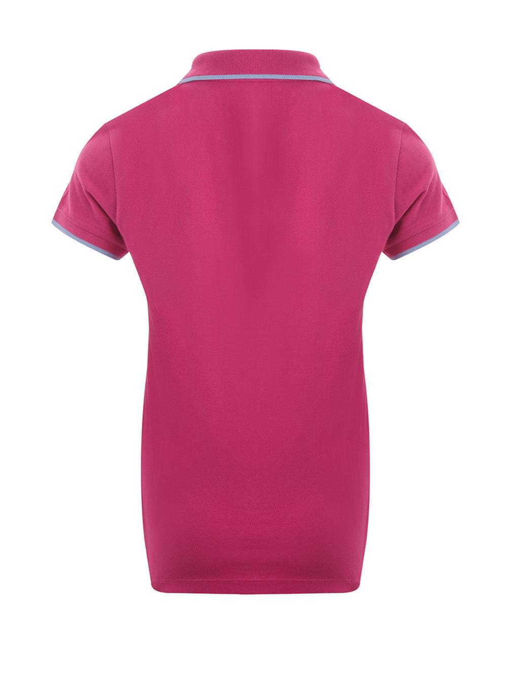 Baumwoll-Piquet-Polo in Rosa mit Tiger-Stickerei