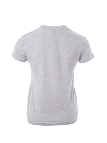 Graues T-Shirt aus melierter Baumwolle mit aufgedrucktem Tiger