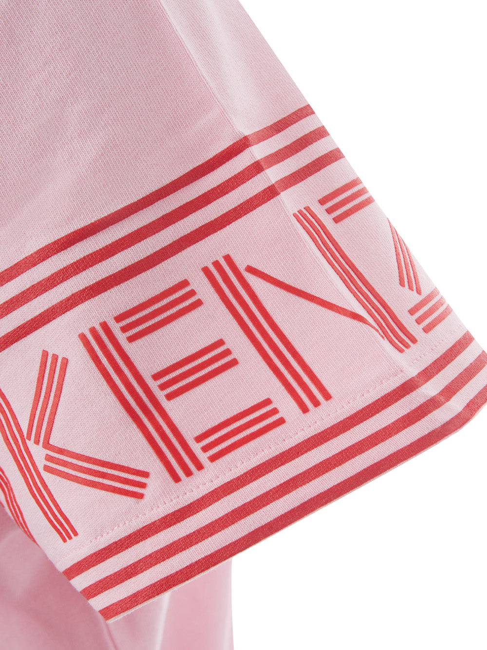 Rosa T-Shirt aus Baumwolle mit kontrastierendem Logo