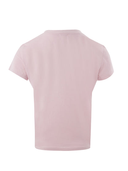 Rosa Baumwoll-T-Shirt mit gedrucktem Tiger