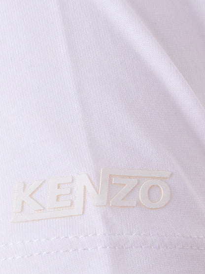 Rotes T-Shirt aus Baumwolle mit kontrastierenden weißen Ärmeln