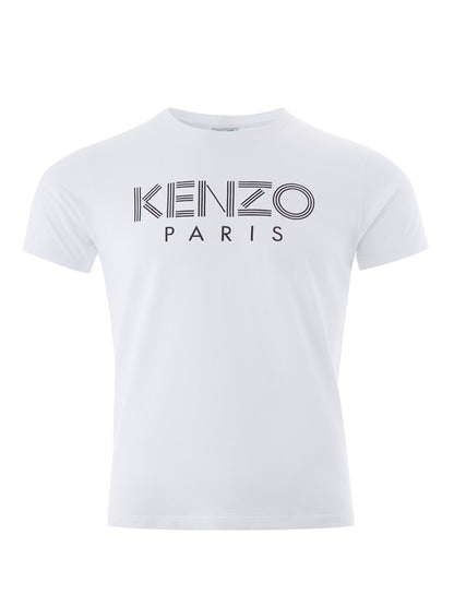 Weißes T-Shirt aus Baumwolle mit ikonischem Logo