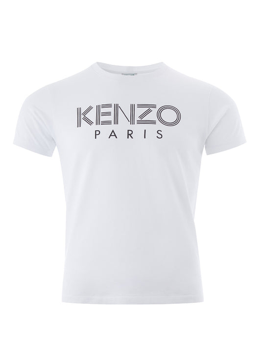 Weißes T-Shirt aus Baumwolle mit ikonischem Logo