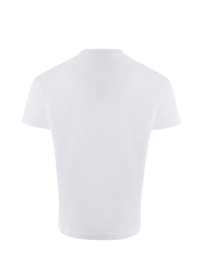 Weißes T-Shirt aus Baumwolle mit ikonischem Logo