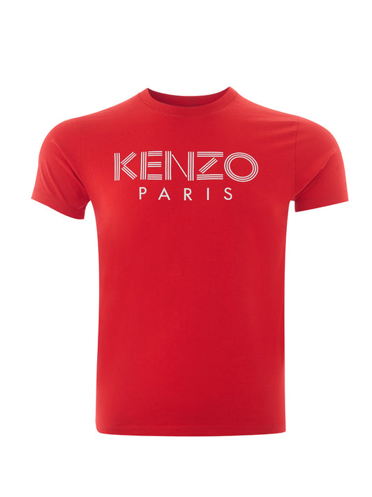 Rotes T-Shirt aus Baumwolle mit ikonischem Logo