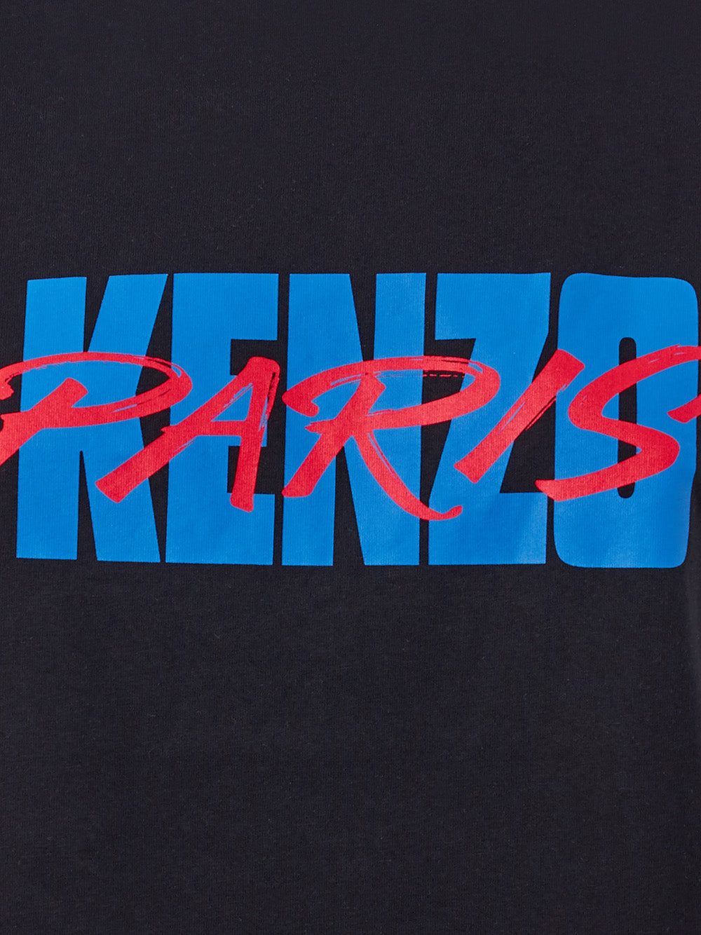 Schwarzes T-Shirt aus Baumwolle mit kontrastierendem Logo auf der Vorderseite