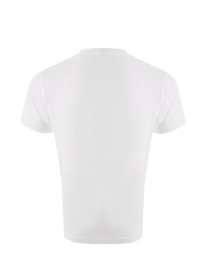 Weißes T-Shirt aus Baumwolle mit orangefarbenem Tiger-Print