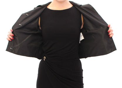 Schwarzer kurzer Bolero Shrug Jacke Mantel