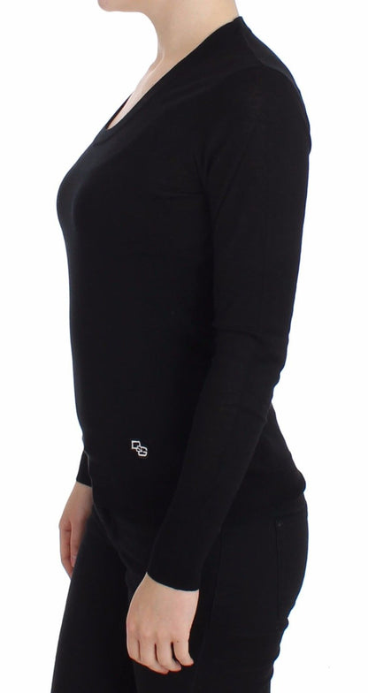 Schwarzer Rollkragenpullover Pullover Top
