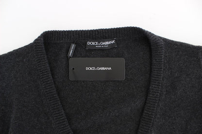 Grauer Kaschmirpullover Pullover Wrap