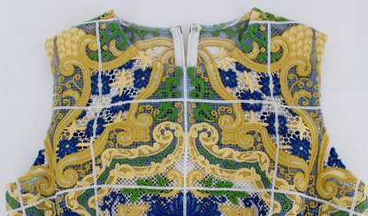 Multicolor Majolika bestickter Pullover