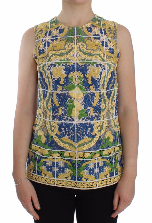 Multicolor Majolika bestickter Pullover
