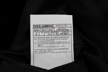 Schwarze geblümte Ricamo Slim Blazer Jacke