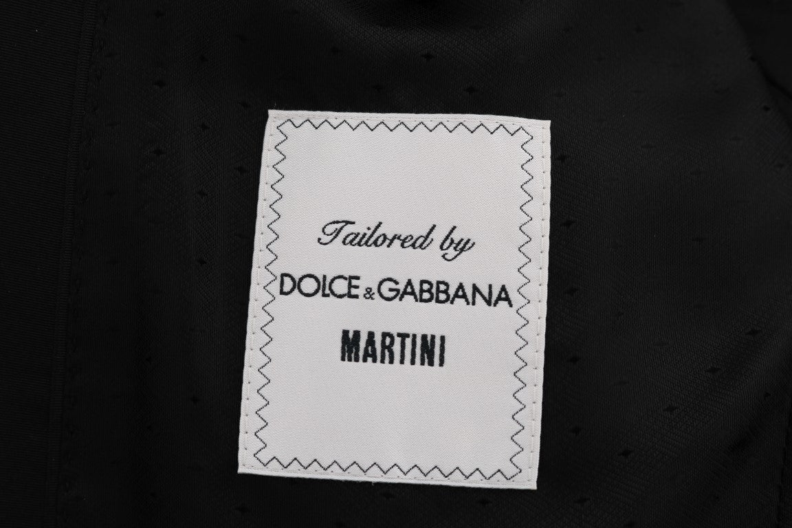 Schwarz-Blau MARTINI Seidenblazer Jacke