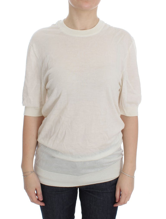 Weißer Pullover aus 100% Kaschmir