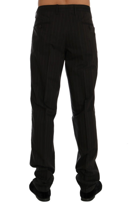 Braun gestreiftes Baumwollkleid Formelle Hose