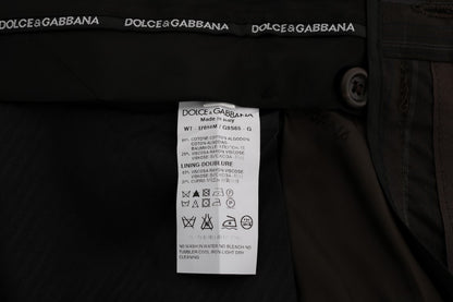 Braun gestreiftes Baumwollkleid Formelle Hose