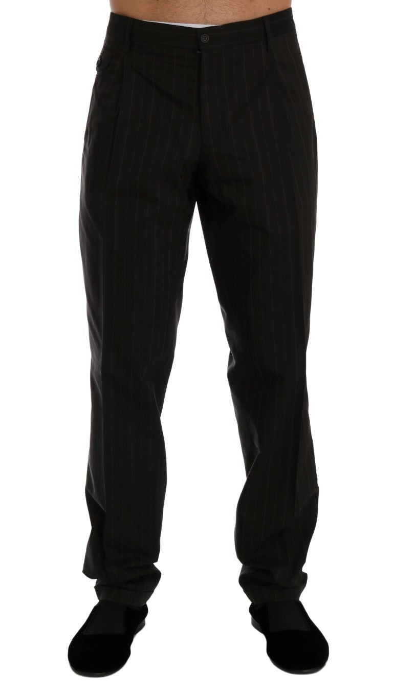 Braun gestreiftes Baumwollkleid Formelle Hose