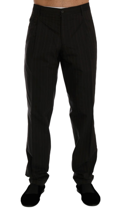 Braun gestreiftes Baumwollkleid Formelle Hose
