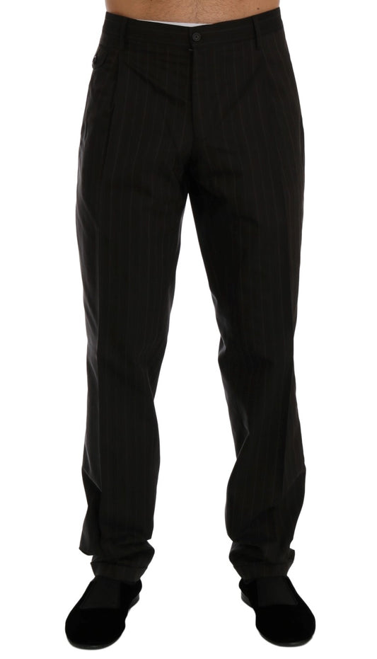 Braun gestreiftes Baumwollkleid Formelle Hose