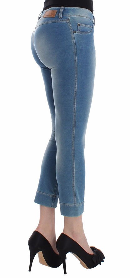 Beachwear Blaue Jeans Caprihosen Gekürzte Hosen
