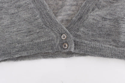 Dessous Strickpullover Strickjacke Bolero Grau