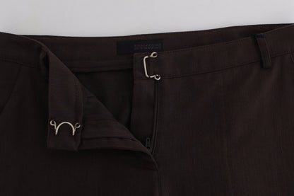 Braun Chinos Beiläufige Anzughose Khakis