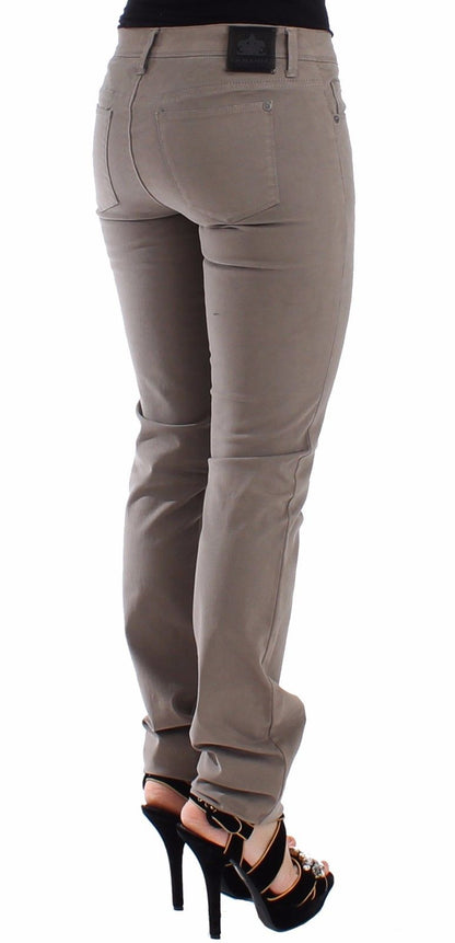 Taupe Beige Schlanke Jeans Denim-Hosen Skinny