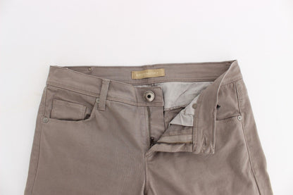 Taupe Beige Schlanke Jeans Denim-Hosen Skinny