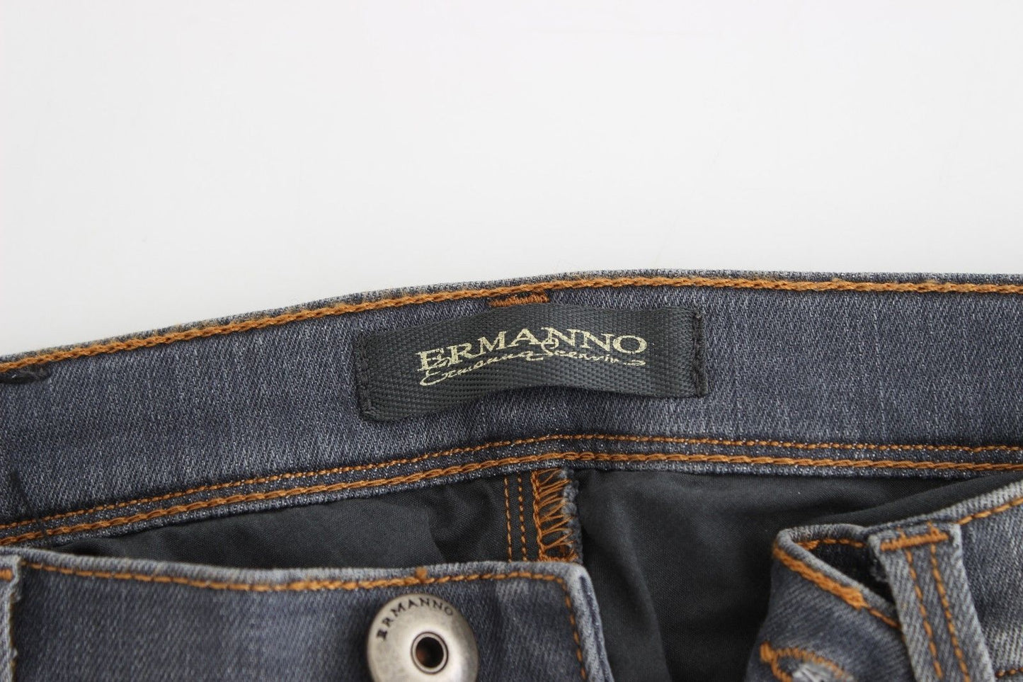 Graue Slim Jeans Denim-Hosen Skinny Leg Stretch
