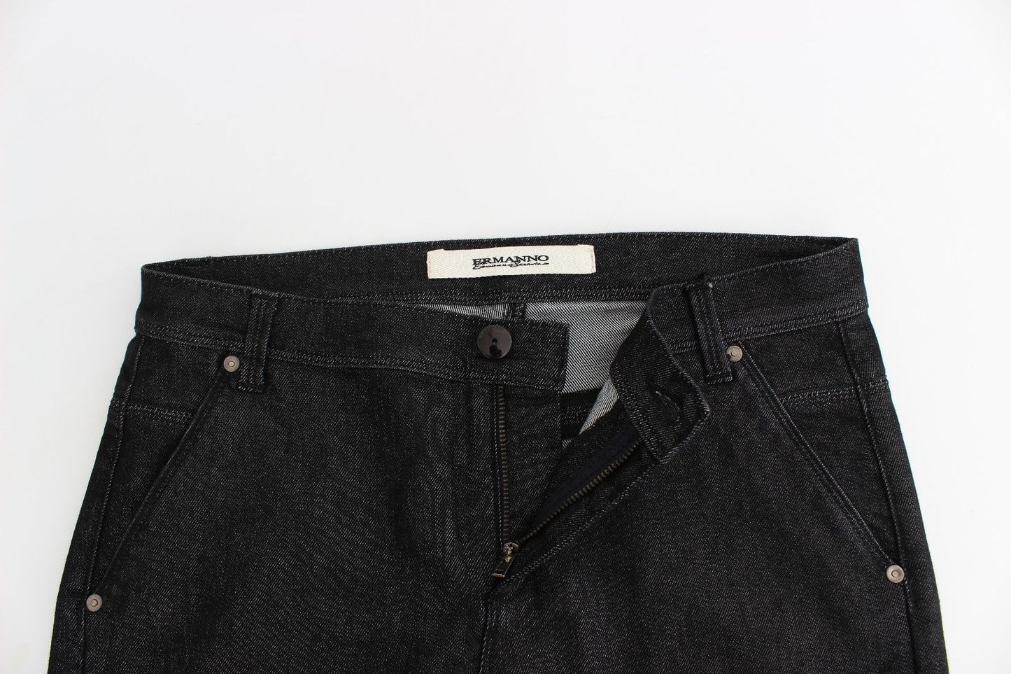 Schwarze Slim Jeans Denim-Hosen Skinny Leg Stretch