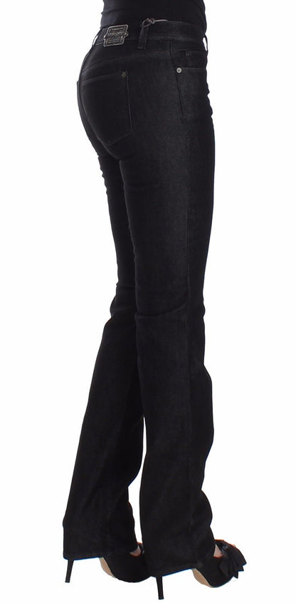 Schwarze Slim Jeans Denim-Hosen Skinny Leg Stretch