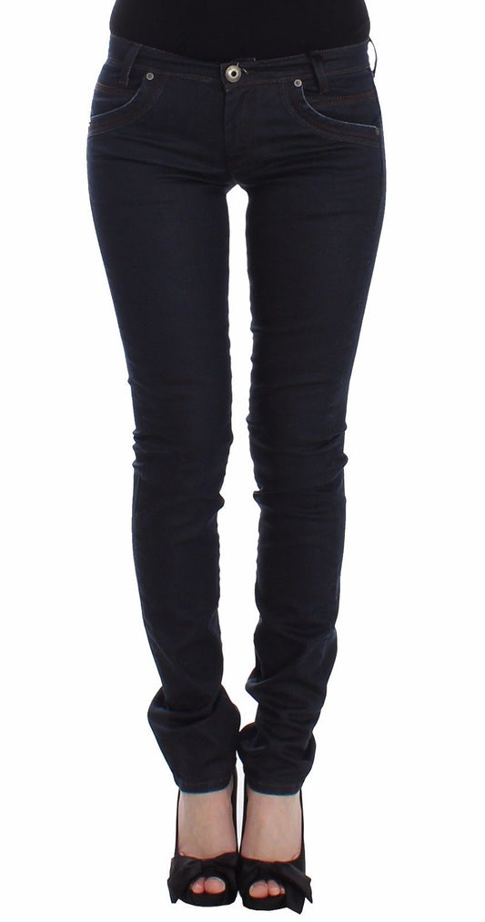Blaue Slim Jeans Denim-Hosen Skinny Leg Stretch