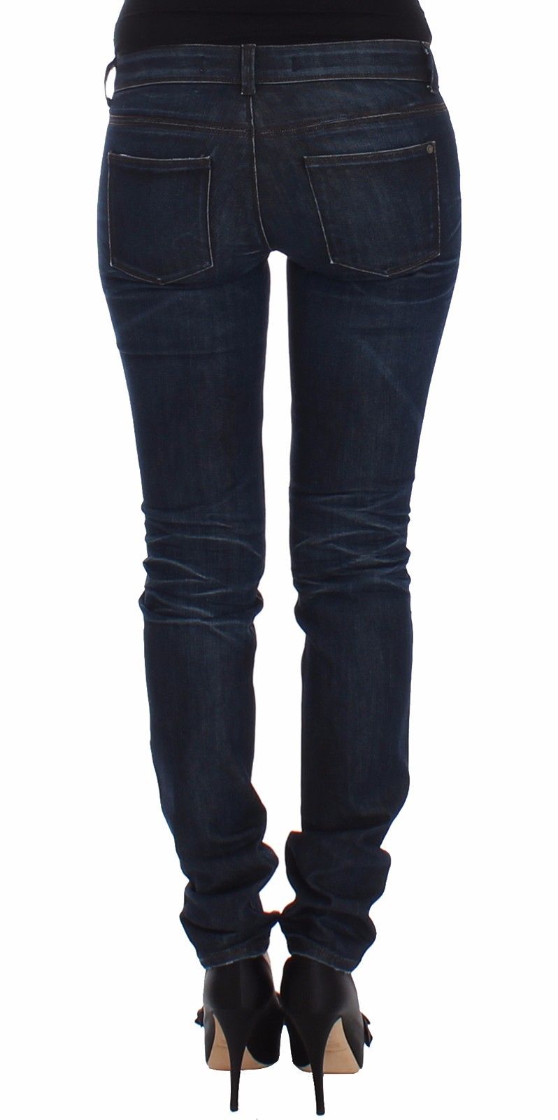Blaue Slim Jeans Denim-Hosen Skinny Leg Stretch