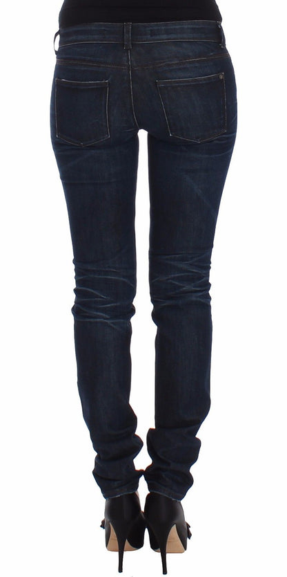 Blaue Slim Jeans Denim-Hosen Skinny Leg Stretch