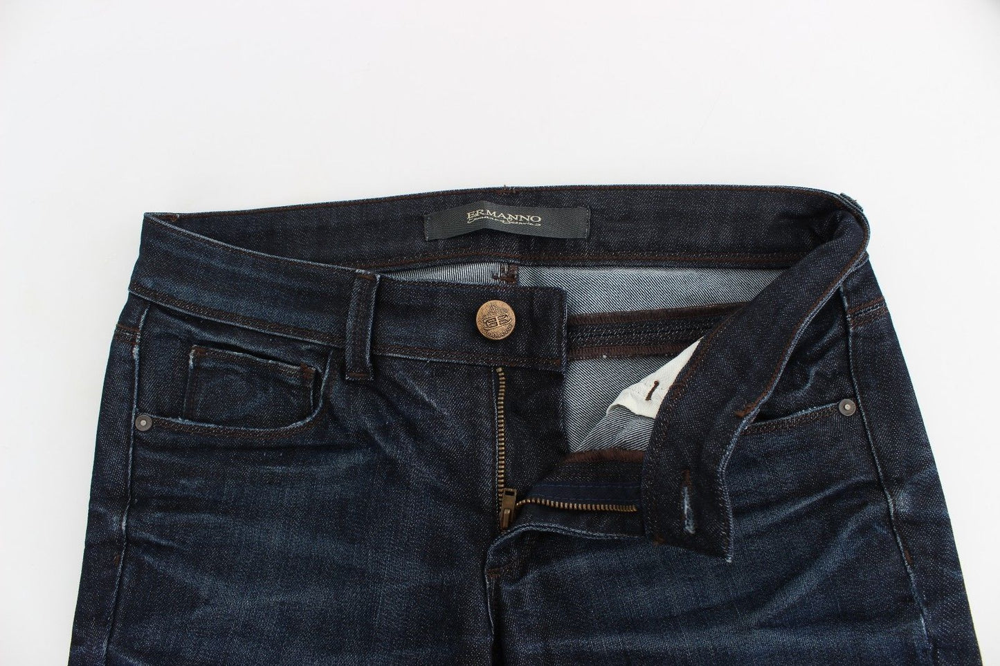 Blaue Slim Jeans Denim-Hosen Skinny Leg Stretch