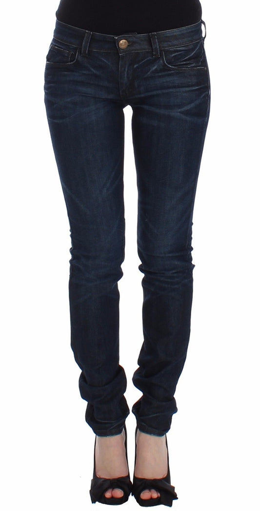 Blaue Slim Jeans Denim-Hosen Skinny Leg Stretch