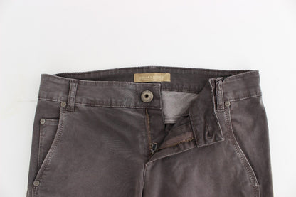 Graue Slim Jeans Denim-Hosen Skinny Leg Stretch