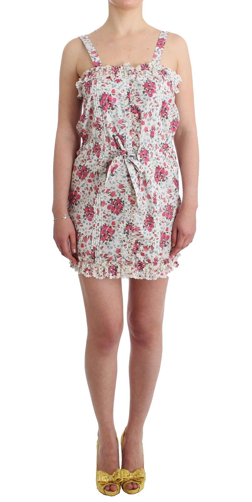 Strandmode Pink Floral Beach Minikleid Kurz
