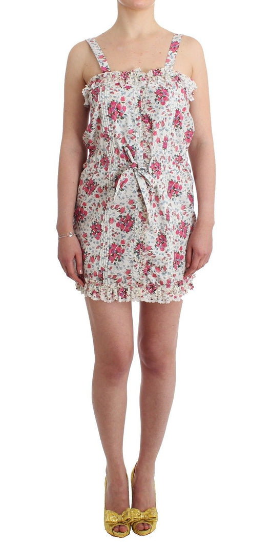 Strandmode Pink Floral Beach Minikleid Kurz