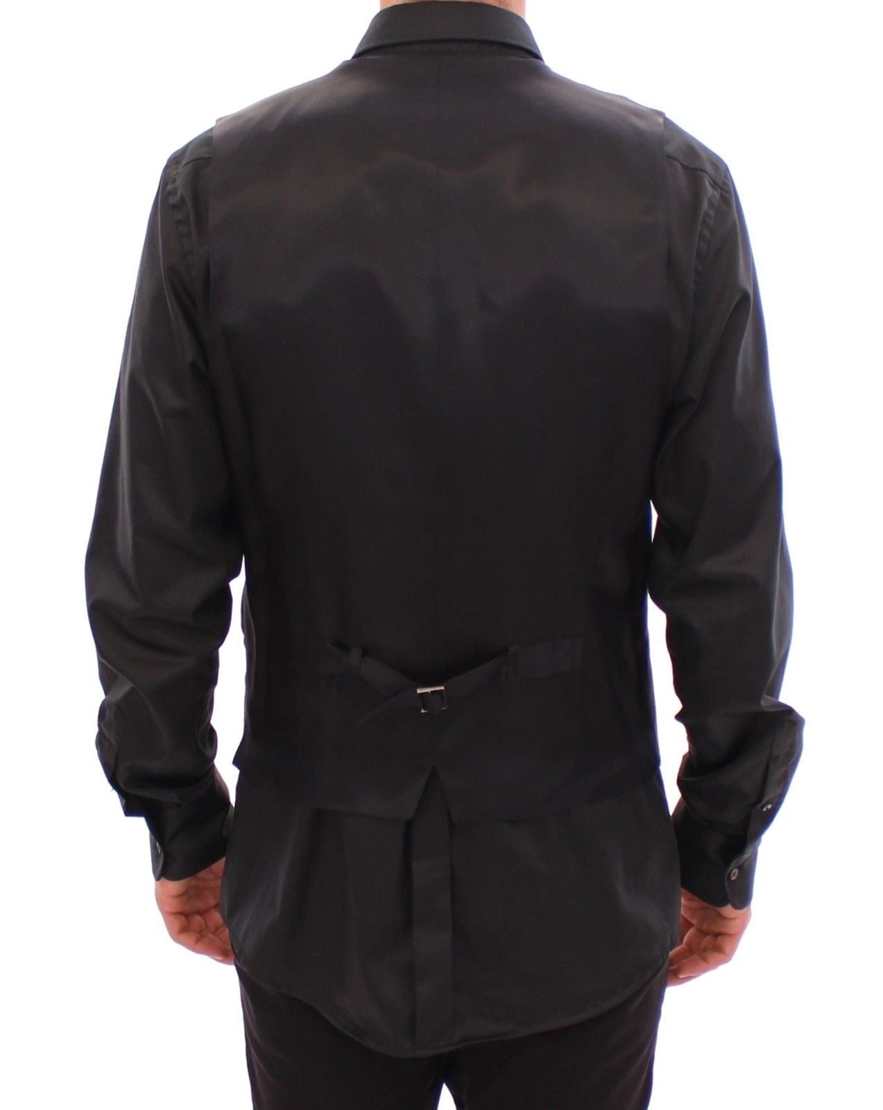 Graue Slim Fit Button Front Kleid Formelle Weste