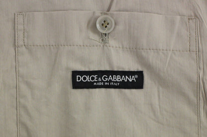 Beige Baumwolle Slim Fit Button Front Kleid Weste