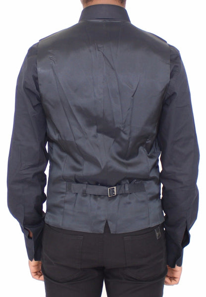 Blauer Baumwoll-Stretchwesten-Blazer
