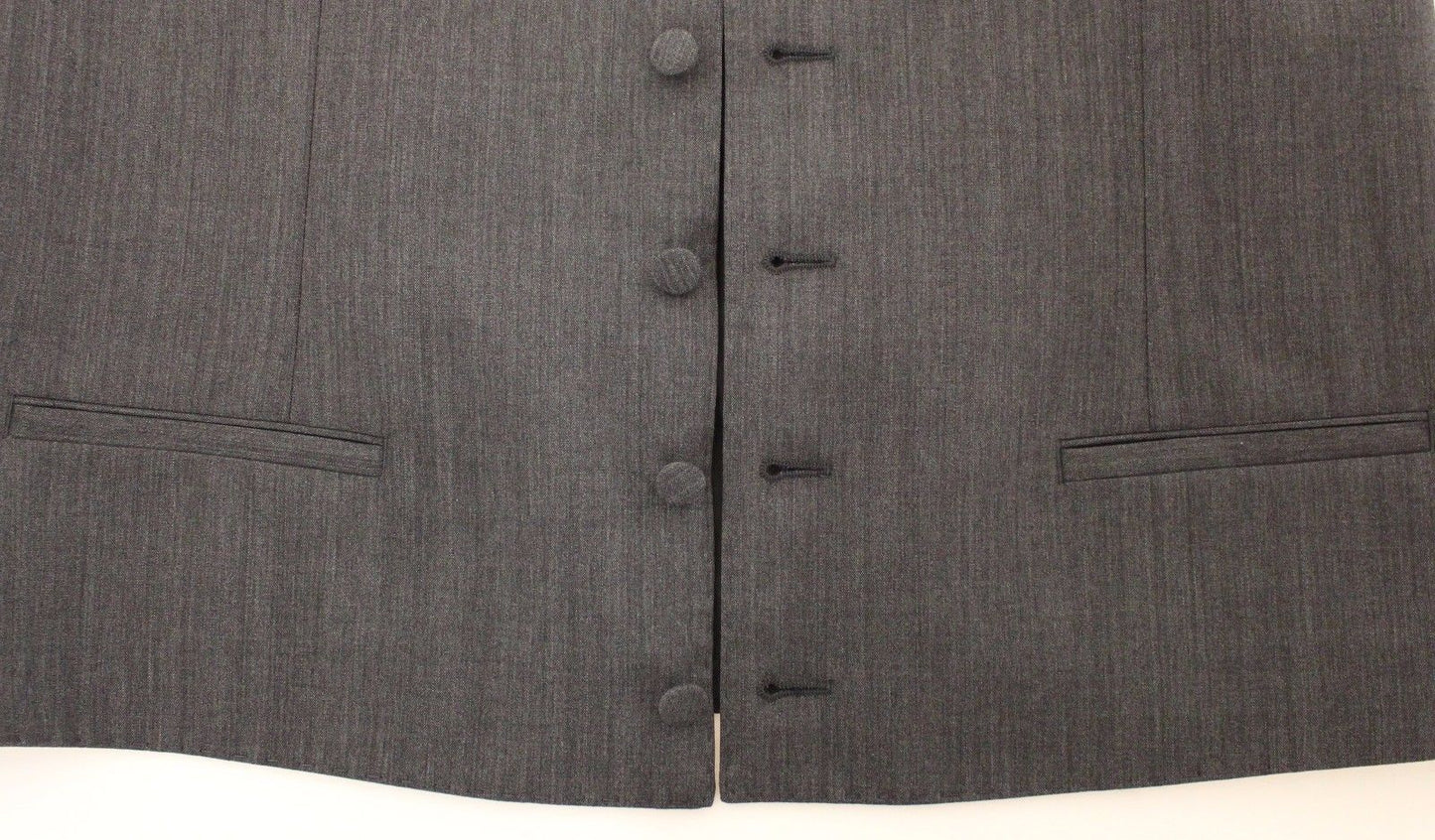 Graue Wolle Stretch Kleid Weste Jacke Blazer