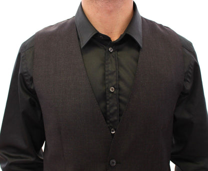 Graue Wolle Formal Dress Vest Gilet Weste