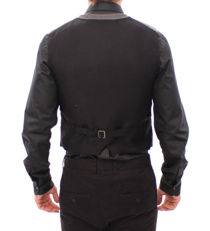 Graue Logo-Weste aus Baumwollmischung Gilet Weste