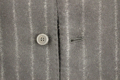 Schwarz gestreifte Wollweste Logo Gilet Weste